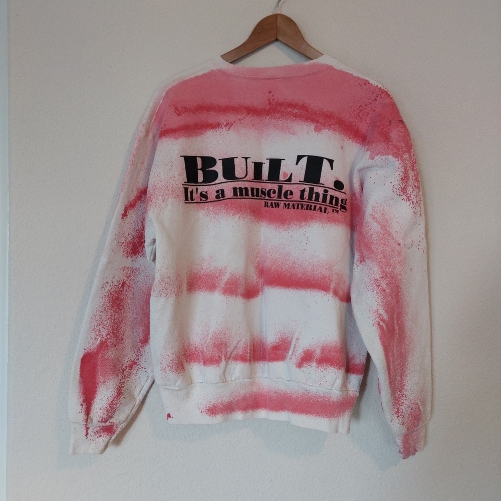 Vintage Fruit of the Loom Muscle Sweatshirt Tie Dye Size XL